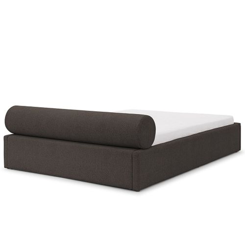 Billy - Lit Coffre - 180x200 Cm - En Tissu Texturé - Sommier Inclus