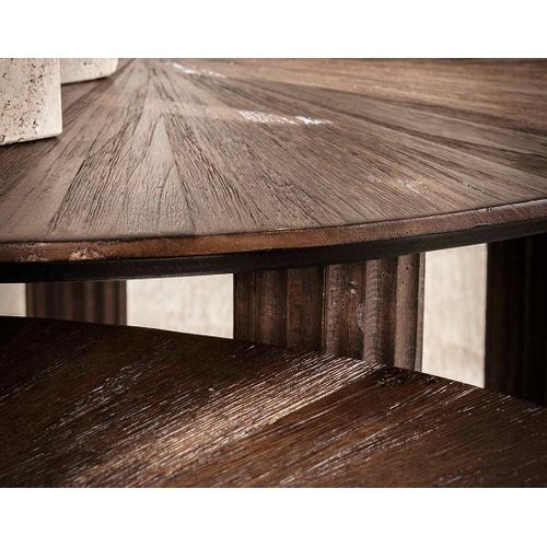 Tania - Lot De 2 Tables Basses Gigognes En Teck Massif - 75 Cm