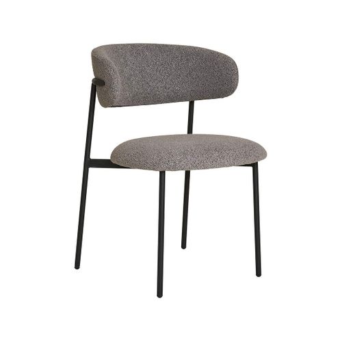 Erica - Lot De 2 Chaises En Tissu Bouclette - Pieds En Acier
