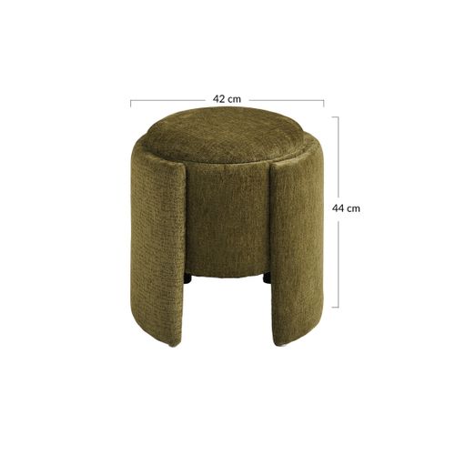 Joe - Pouf Avec Rangement En Velours Texturé