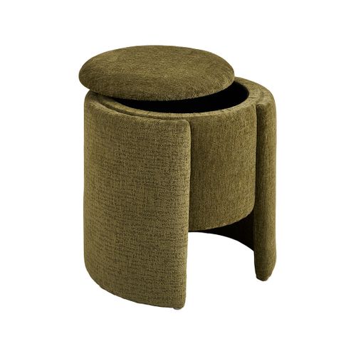 Joe - Pouf Avec Rangement En Velours Texturé