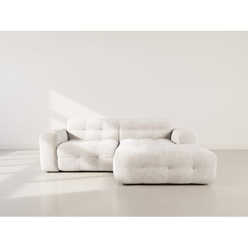 Diane - Canapé D'angle Droit 4 Places En Velours Texturé