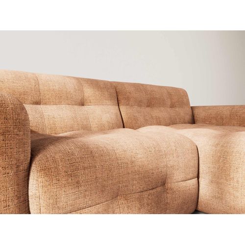 Diane - Canapé D'angle Droit 4 Places En Velours Texturé