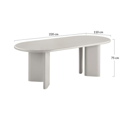 Joyce - Table à Manger En Fsc  100% - 6 à 8 Personnes