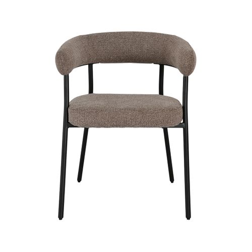 Sadie - Lot De 2 Chaises Fsc 100% En Tissu Texturé - Pieds En Acier