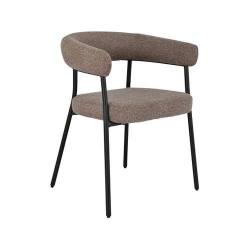 Sadie - Lot De 2 Chaises Fsc 100% En Tissu Texturé - Pieds En Acier