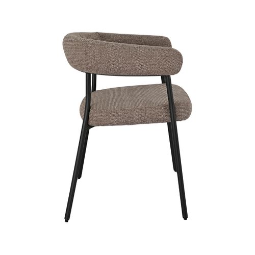 Sadie - Lot De 2 Chaises Fsc 100% En Tissu Texturé - Pieds En Acier