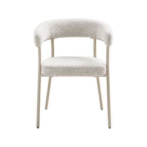 Sadie - Lot De 2 Chaises Fsc  100% En Tissu Texturé - Pieds En Acier