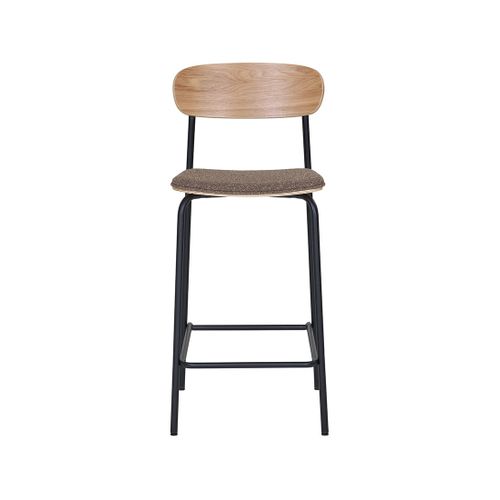 Zoe - Lot De 2 Tabourets En Bois De Frêne - Pieds En Acier