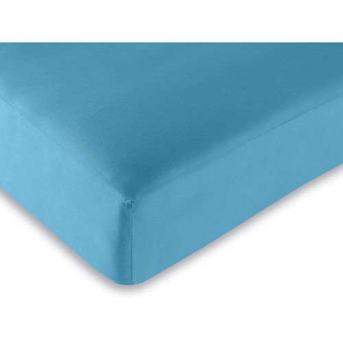 Drap Housse Turquoise 180 X 200 Cm / 100% Coton / 57 Fils/cm² "king Size"