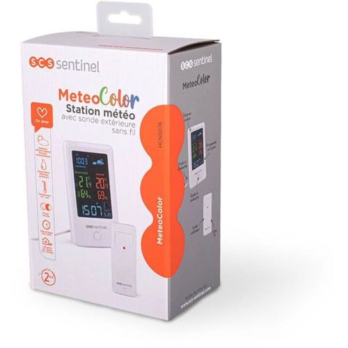 Station Météo Sans Fil - Scs Sentinel - Hcn0076 Meteocolor - Portée : 60 M - 433,92 Mhz - Blanc