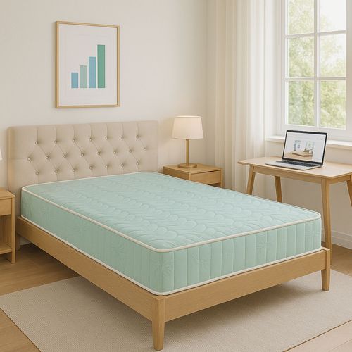 Matelas Mousse Luxe 140x200 Cm En Mousse, Rembourrage 100% Polyester, Hauteur 19 Cm, Soutien Ferme