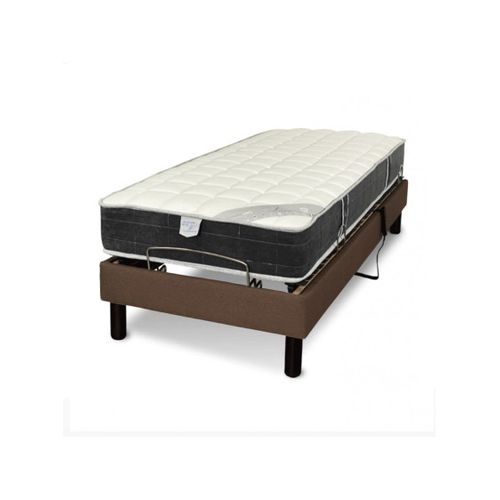 Lit Électrique 80x200 Sommier à Lattes, Matelas Ressorts Essenzia Zen