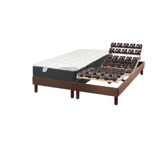 Lit Électrique 70x190 Sommier à Plots, Matelas Ressorts Essenzia Zen