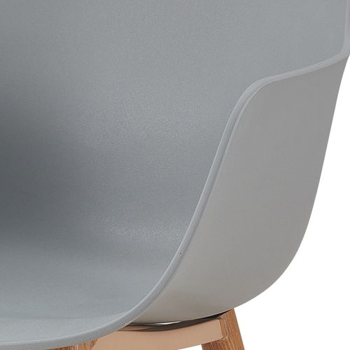 Andrea-chaise Scandinave Gris Pied Métal Effet Bois (x2)