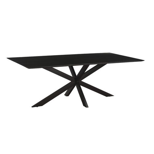 Urban-table à Manger 8/10 Personnes 220 Cm En Bois Massif Noir