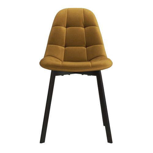 Stellia-chaise En Velours Moutarde (x4)