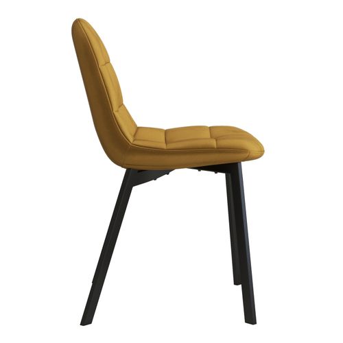 Stellia-chaise En Velours Moutarde (x4)