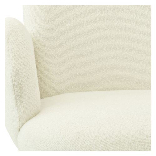 Alice-chaise En Tissu Cozy Ecru Et Acier Chêne (x2)