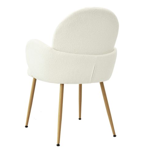 Alice-chaise En Tissu Cozy Ecru Et Acier Chêne (x2)