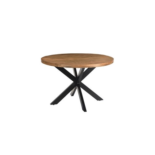 Bari-table à Manger Ronde 4 Personnes D120 Cm En Bois Massif