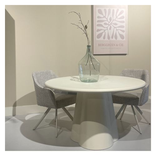 Figari-table à Manger Ronde 4 Personnes D130 Cm  Béton