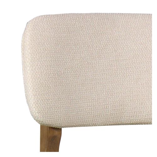 Cliff-tabouret De Bar En Bois Patiné Noyer Et Tissu Trendy Ecru (x2)