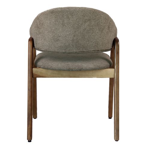 Wool-chaise En Tissu Softcellar Taupe Et Frêne Teinté Noyer (x2)