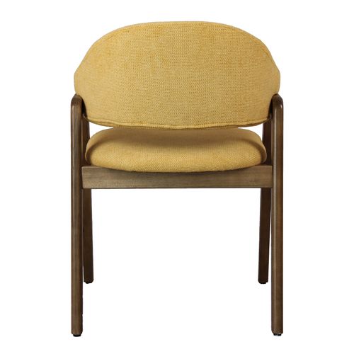 Wool-chaise Safran En Tisssu Softcellar Et Frêne Teinté Noyer (x2)