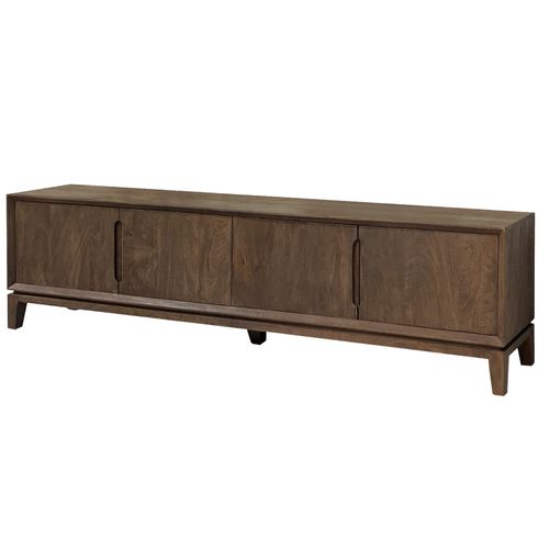 Corte-meuble TV 210 Cm En Bois Massif Brossé