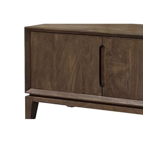 Corte-meuble TV 210 Cm En Bois Massif Brossé