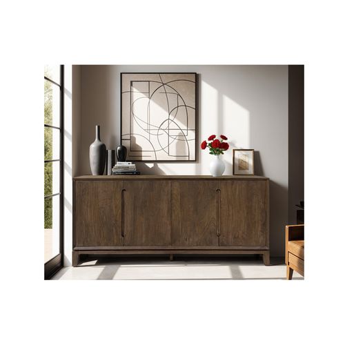 Corte-buffet 190 Cm En Bois Massif Brossé