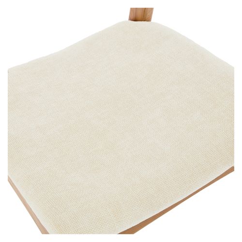 Tina-chaise En Chêne Massif Et Tissu Bliss Ecru (x2)
