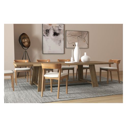 Tina-chaise En Chêne Massif Et Tissu Bliss Ecru (x2)