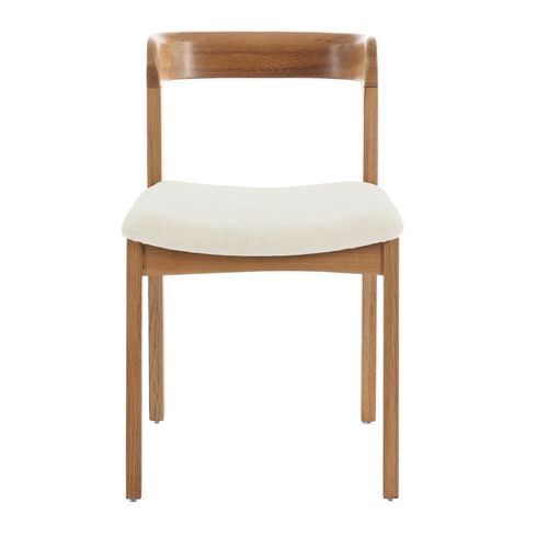 Tina-chaise En Chêne Massif Et Tissu Bliss Ecru (x2)