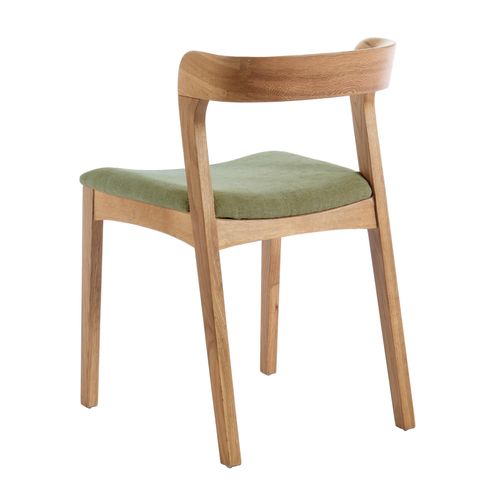 Tina-chaise En Chêne Massif Et Tissu Bliss Sauge (x2)