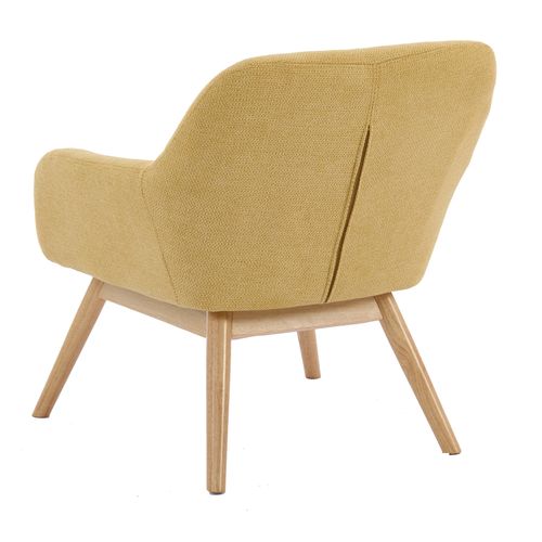 Malmo-fauteuil En Bois Naturel Et Tissu Trendy Safran