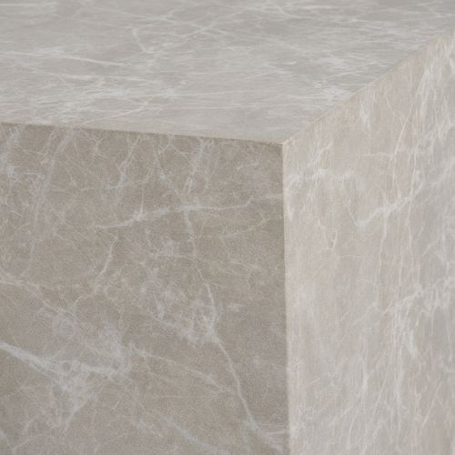 Vast-table Basse Décor Marbre Beige 40x40 Cm