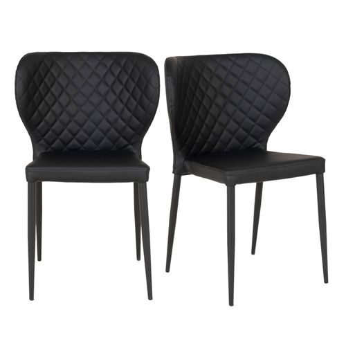 Vars-chaise En Cuir Synthétique Noir (x2)