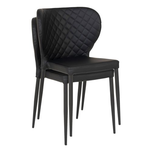 Vars-chaise En Cuir Synthétique Noir (x2)