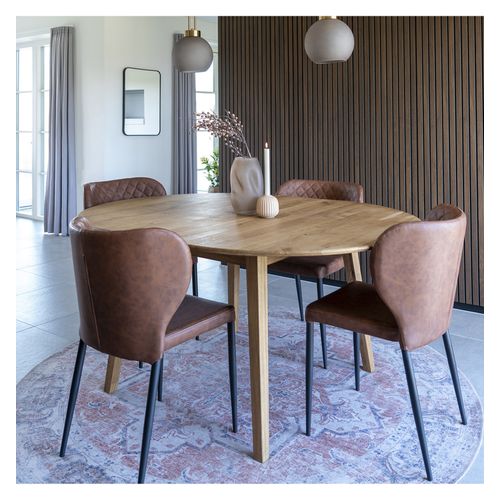 Vars-chaise En Cuir Synthétique Marron (x2)