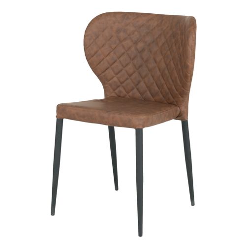 Vars-chaise En Cuir Synthétique Marron (x2)