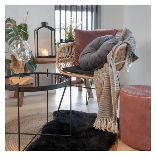 Rio-fauteuil De Table En Rattan Naturel Et Métal (x2)