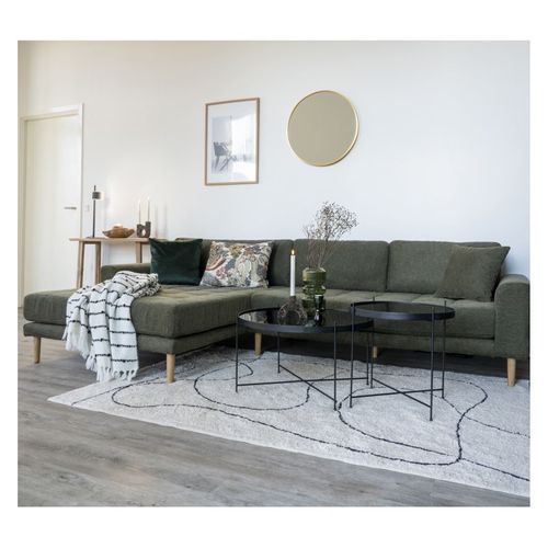 Roma-table Basse Acier Noir Et Verre D.70cm