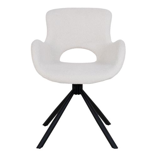 Sixty- Chaise Pivotante 360° En Tissu Écru (x2)