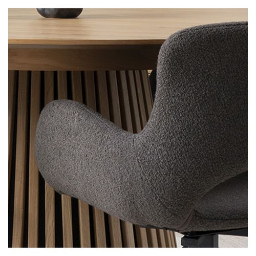 Sixty- Chaise Pivotante 360° En Tissu Taupe (x2)