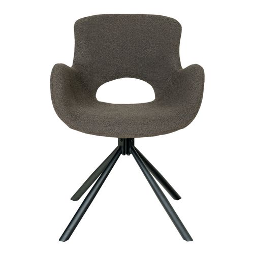 Sixty- Chaise Pivotante 360° En Tissu Taupe (x2)