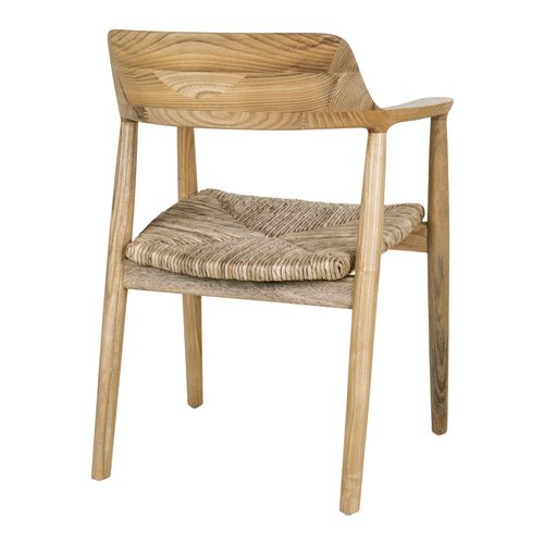 Sun-fauteuil De Table En Bois Massif Et Feuille De Bananier (x2)