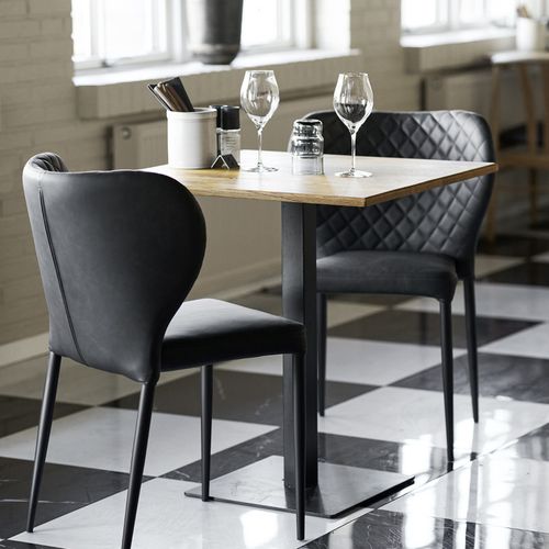 Vars-chaise En Cuir Synthétique Gris Foncé (x2)