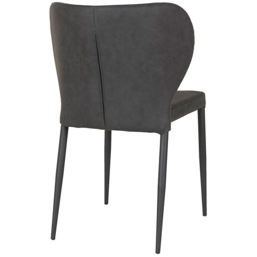 Vars-chaise En Cuir Synthétique Gris Foncé (x2)